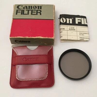 VINTAGE CANON 49MM ND 0.3  SCREW IN FILTER MADE IN USA WITH CASE AND BOX - Image 1 of 4