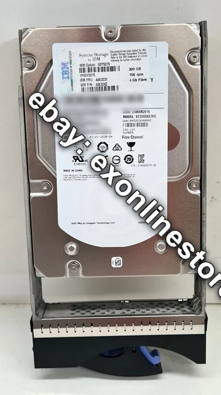 00Y5015 - 300GB 15,000 rpm 4Gb FC E-DDM2 (FRU: 44X3231, FC 5418) - Image 1 of 1