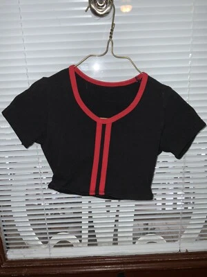 Natalie Ropa de Baile Niños Negro Rojo Rayas Recortado 6x-7 Clase de Baile Jazz Tap Ballet Foto 1 de 4