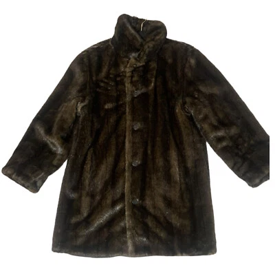 Chaqueta Gallery de piel de leopardo sintética con reversible lateral marrón para mujer talla S nueva sin etiquetas Foto 1 de 4