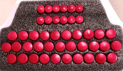 JUEGO ACORDEÓN DE 31 BOTONES PARA TODOS LOS MODELOS 3 FILAS CORONA (ROJO) Foto 1 de 4