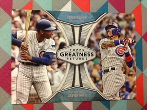 Ernie Banks / Javier Baez Cubs  5x7 ( #/49 made ) 2019 Topps Greatness Returns - Picture 1 of 1