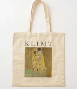 Klimt The Kiss Tote Bag - %100 Premium Quality Cotton Art Bag Art Tote - Picture 1 of 2