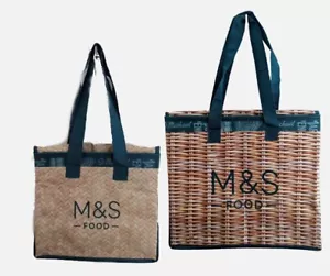 M&S Marks & Spencer 2x Shopping Bag Large Bundle Insulated Food Chill Cool Bag - Picture 1 of 18