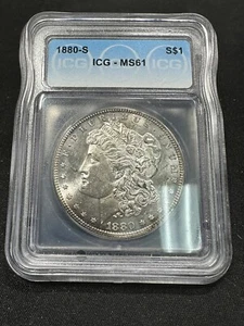 1880-S Morgan Silver Dollar ICG MS61 - Picture 1 of 2