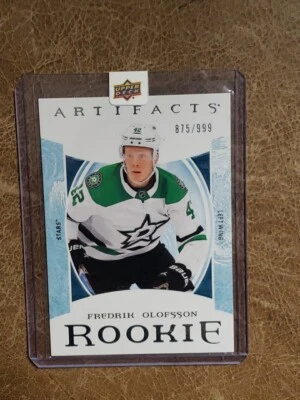 2023 Fredrik Olofsson Upper Deck Artifacts Rookie 875/999 - Image 1 of 2