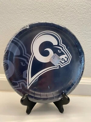Los Angeles RAMS NFL Party  9" PAPER PLATES 8 count - Image 1 of 2