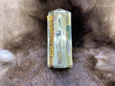 Cuchillo multiherramienta Buck 360 vintage con funda como nuevo en caja Buck raro Foto 1 de 4