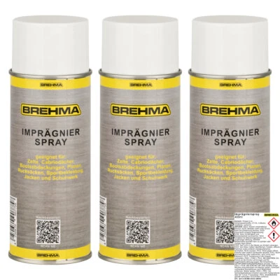 3x BREHMA Imprägnierspray transparent Zelte Markisen Schuhe Pavillon - Bild 1 von 3