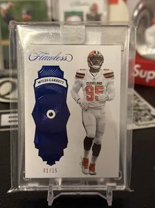 2017 Flawless MYLES GARRETT Sapphire 1/15 SSP Cleveland Browns Rookie RC - Picture 1 of 2