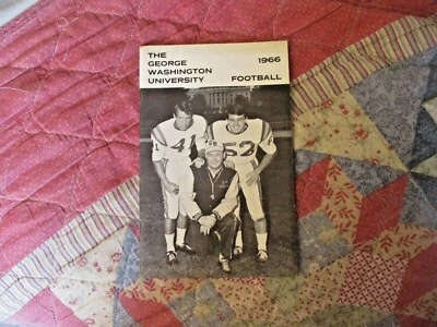 1966 GEORGE WASHINGTON UNIVERSITY FOOTBALL MEDIA GUIDE Yearbook Program Press AD - Image 1 of 4