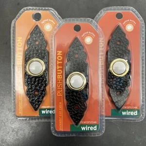 (3) IQ America BLACK DP1204A Wired Lighted Button Doorbell Button (Qty 3) - Picture 1 of 4