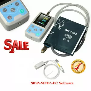 CONTEC PM50 Vital Signs Patient Monitor NIBP SPO2 PR Monitor Software+Adult Cuff - Picture 1 of 9