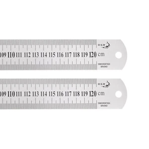 2Pcs Stainless Steel Ruler 47"x1/20"x1-1/2" Straight Edge Measuring Tools - Picture 1 of 7