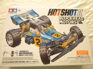 TAMIYA RADIO CONTROL HOT SHOT II BLOCKHEAD MOTORS 4WD OFF ROAD RACER - Picture 1 of 5