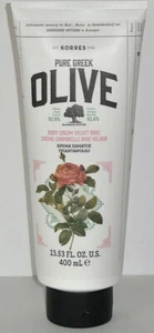 Crema corporal Korres puro aceite de oliva griego y terciopelo rosa 13,53 fl oz totalmente nueva  - Imagen 1 de 3