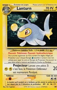 M) Pokemon Lanturn Francés Nintendo GAMEFREAK Coleccionista Tarjeta Coleccionable 38/111 - Imagen 1 de 2
