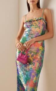 ESSENTIAL LOOK! Alexis Aiya Botanical Sequin Midi Dress size XS,S,M,L