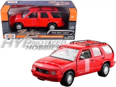 MOTORMAX 1:24 1994 GMC JIMMY DIE-CAST RED 73206 - Image 1 of 2