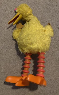 Juguetes educativos Inc. Big Bird muy raros años 70 con boca de trabajo 19" de alto Foto 1 de 4