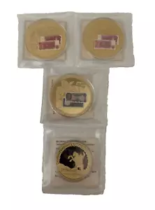 Banconota inglese monete X4 Britannia serie B&C 2 commemorative George & Dragon - Foto 1 di 10