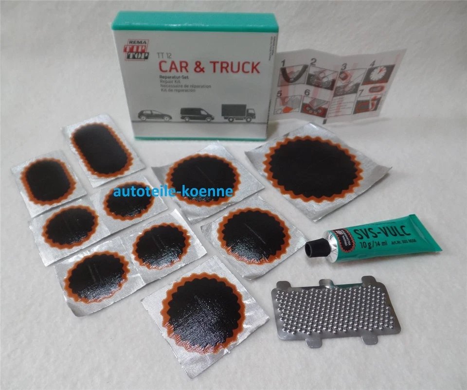 TT 12 Car & Truck PKW LKW Flickzeug Sortiment 14-teilig Reparatur Tip Top  - Bild 1 von 1