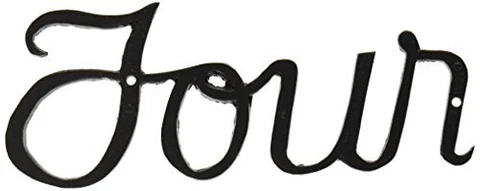 Small Script House Number Four Cover