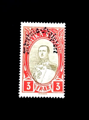 Sello ALBANIA - 1928 King Zog I Sobreimpresión 3fr Sn 236 Como Nuevo OG H r7 Foto 1 de 2