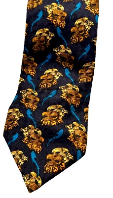 Corbata de seda con estampado de máscaras y saxofones de teatro Christian Dior para hombre Foto 1 de 4