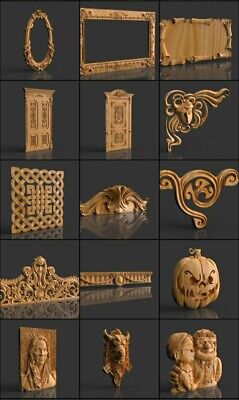 250+Gb!!! About 4000+pcs Files 3d Models Stl Files For CNC Engraver Ready To Use • 27£