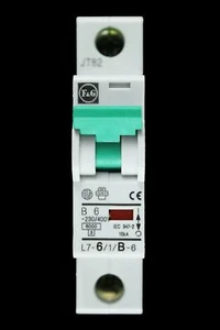 F&G 6 AMP CURVE B 6kA MCB CIRCUIT BREAKER L7-6/1/B-6 - Picture 1 of 6