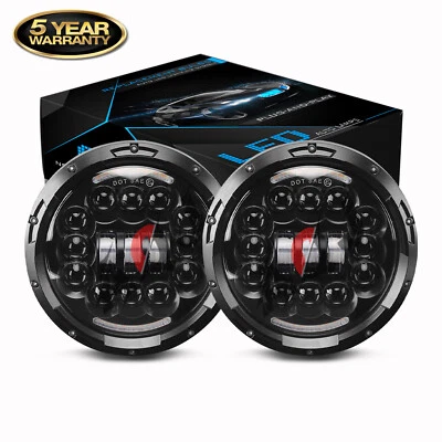 For 1986-1995 Suzuki Samurai 7inch Round DRL LED Headlights Hi/Lo Sealed Beam 2x Foto 1 de 4
