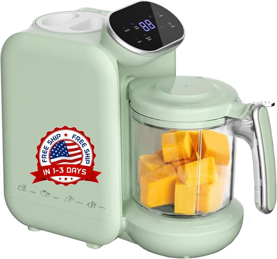 Procesador De Alimentos Para Bebés 5 En 1 Con Cesta Para Cocinar Al Vapor NEW US - Image 1 of 4