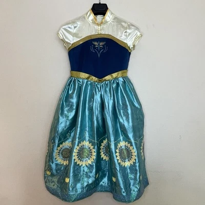 Disney Anna Frozen Vestido Disfraz Disney Store Girasoles Fiebre Congelada Foto 1 de 4