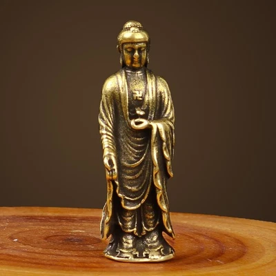 1 pieza exquisitamente latón adorno de escritorio té mascota artesanía china retro Foto 1 de 4