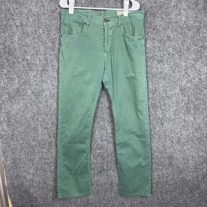 rag & bone Jeans Mens Size 33 Green RB 15X Button Fly Slim Straight - Picture 1 of 12