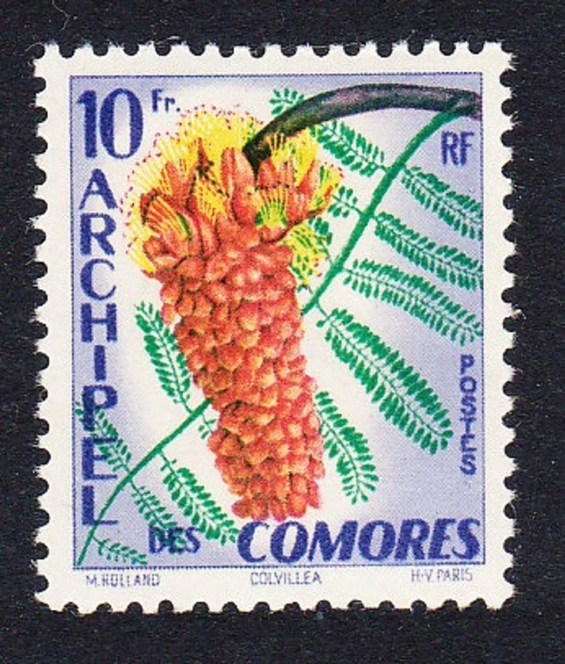 Comoro Is. Tropical Flora 1959 MNH Sc #45 SG #20 MI #39 - Изображение 1 из 1