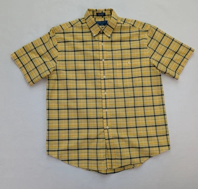 Towncraft Men's Shirt Size L Yellow Plaid Short Sleeve Button-Down Wrinkle Free - Image 1 of 4