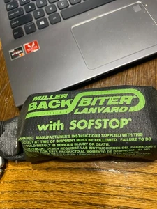 Miller 982B/6FTGN Back Biter Double Lanyard With Soft Stop 6'  NEW - Picture 1 of 6