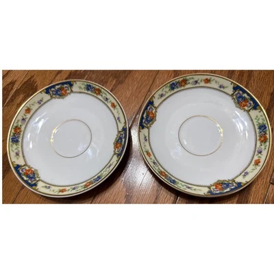 Juego de 2 platillos TK Thun Bohemia Savoy vintage de porcelana checa floral Foto 1 de 4