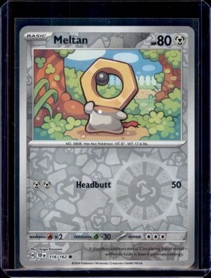 Meltan SV05: Temporal Forces Pokemon 116/162 Reverse Holo NM+ - Image 1 of 2