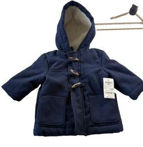 Oshkosh B'gosh Kleinkind Sherpa gefüttert marineblau Kapuze Erbsenmantel 3-6 Monate NEU UVP60 - Bild 1 von 7