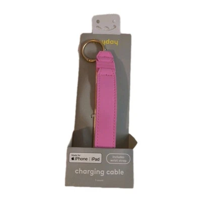 heyday Wrist Strap with 8" Apple to USB-A Charging Cable - Pink - Image 1 of 3
