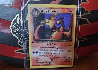 2000 Pokemon 1st Edition Dark CHARIZARD 4/82  Team Rocket Set #4 VTG WOTC NM - Immagine 1 di 2