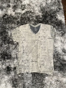 Vintage Armani Exchange V Neck Writing Shirt - Picture 1 of 3