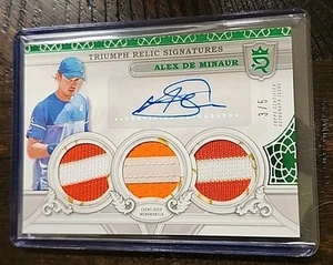 2024 Topps Royalty Tennis Alex De Minaur Triumph Relic Signatures Green #d3/5 SP - Picture 1 of 2