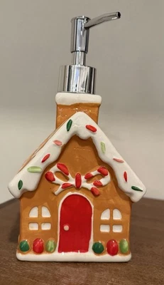 Dispensador de jabón Kirkland’s Gingerbread House decoración navideña 16 oz NUEVO Foto 1 de 4