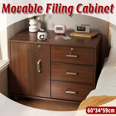 Multi-Functional Large Capacity Lockable Moveable Storage Cabinet With Wheels - image 1 of 4