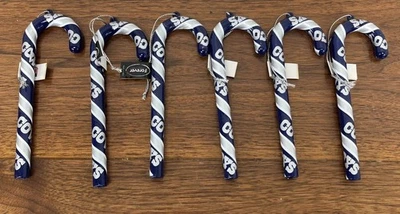 Dallas Cowboys Football Team Logo NFL Holiday Christmas 6 Candy Canes - Image 1 of 4
