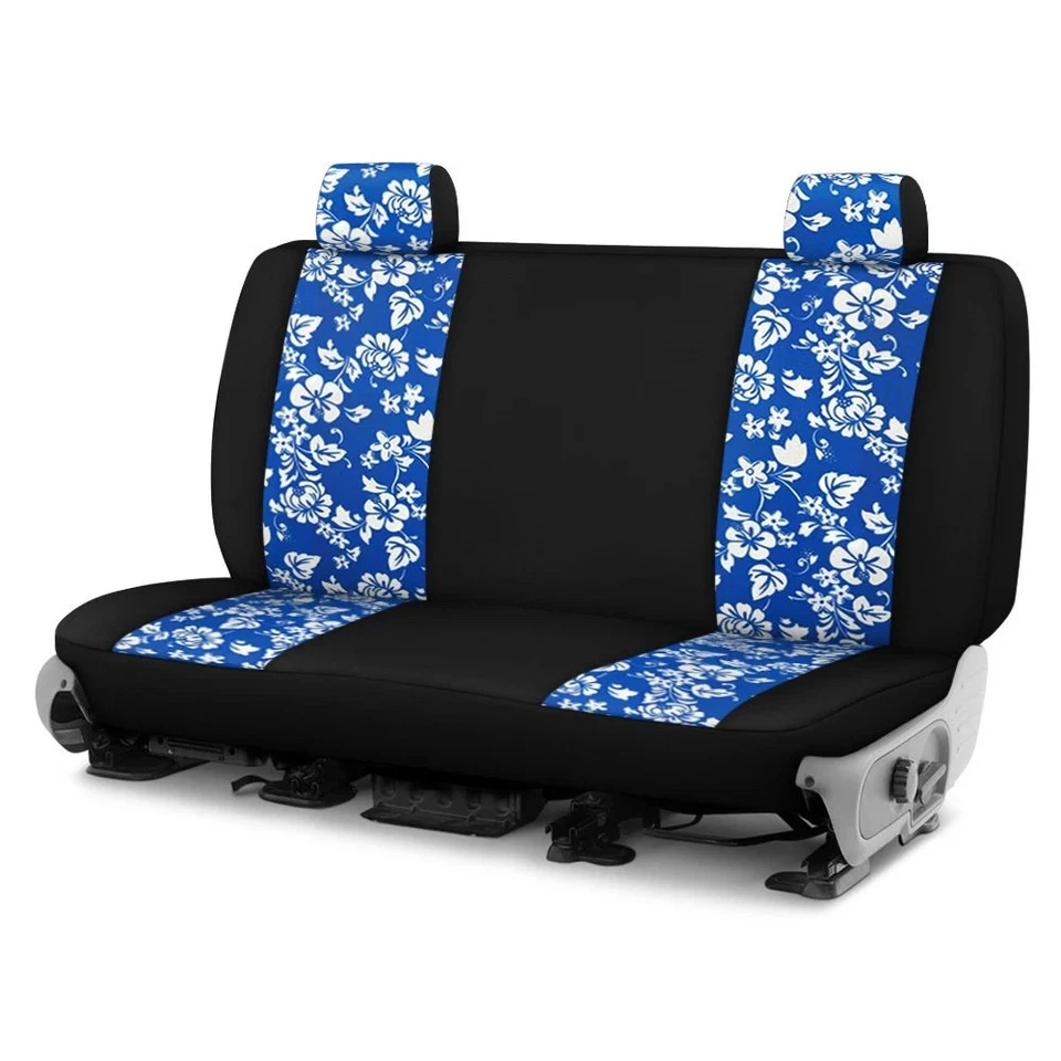 For Mazda B2200 87-93 Hawaiian 1st Row Blue w Black Custom Seat Covers Foto 1 de 1